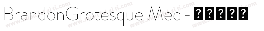 BrandonGrotesque Med字体转换